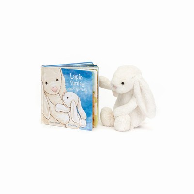 Jellycat Lapin Timide Veut Grandir Livre and Bashful Cream Bunny Medium New Zealand | SRGAK7452